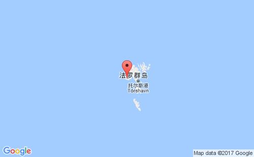 法罗群岛港口地图